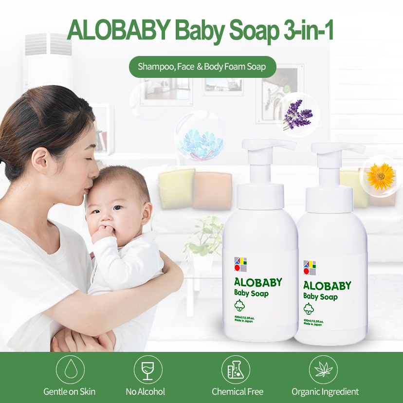 Alobaby Baby Soap (400ml/600ml) - Organic Head to Toe Washes