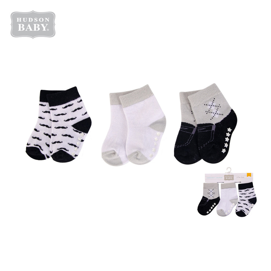 Hudson Baby Socks 3 Pairs Pack Anti-slip - Little Kooma