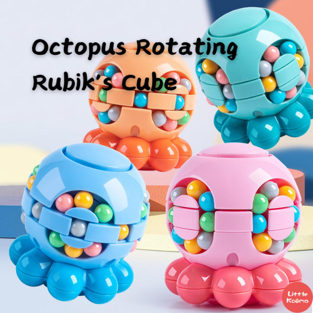 Octopus Fidget Fun Educational Spinner & Rubik's Cube Toy Puzzle Game for Kid 3 Years +