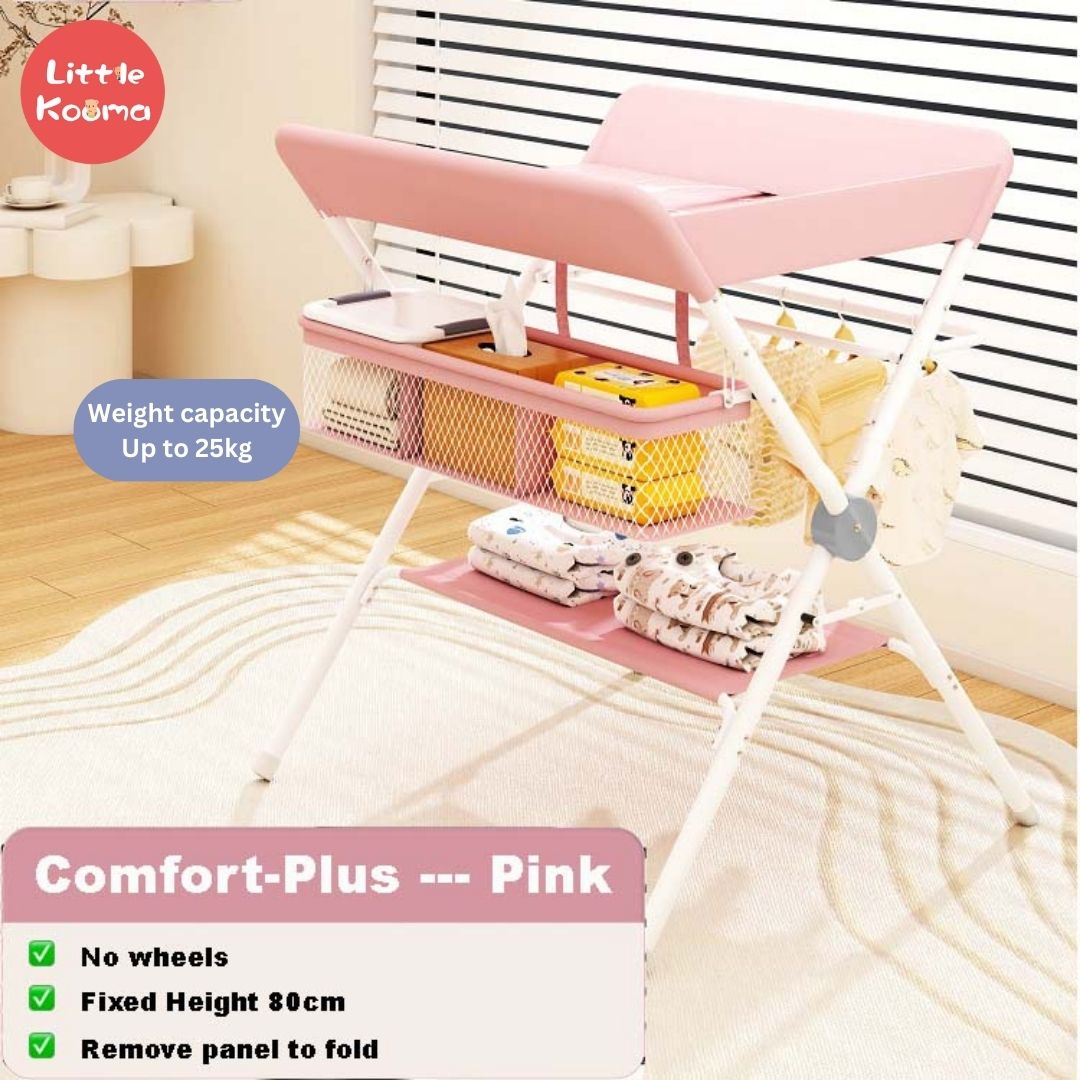 Mobile Foldable Multi-functional Baby Diaper Changing Station Table Adjustable Height