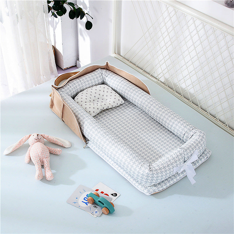 Baby Portable Foldable Cot Travel Bed Newborn Safety Bed Sleep By Your Side Baby Nest Lounger Little Kooma