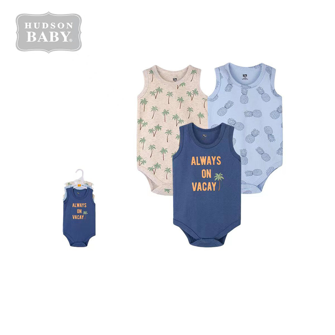 Hudson Baby Bodysuits 3 Piece Pack 12850CH - Little Kooma