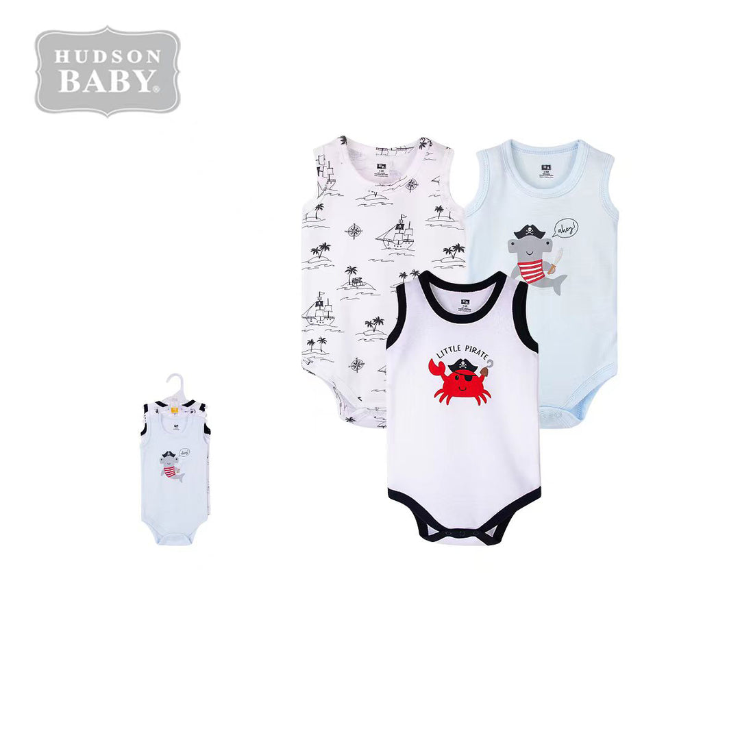 Hudson Baby Bodysuits 3 Piece Pack 12862CH - Little Kooma