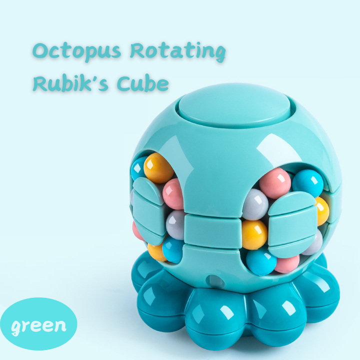 Octopus Fidget Fun Educational Spinner & Rubik's Cube Toy Puzzle Game for Kid 3 Years +