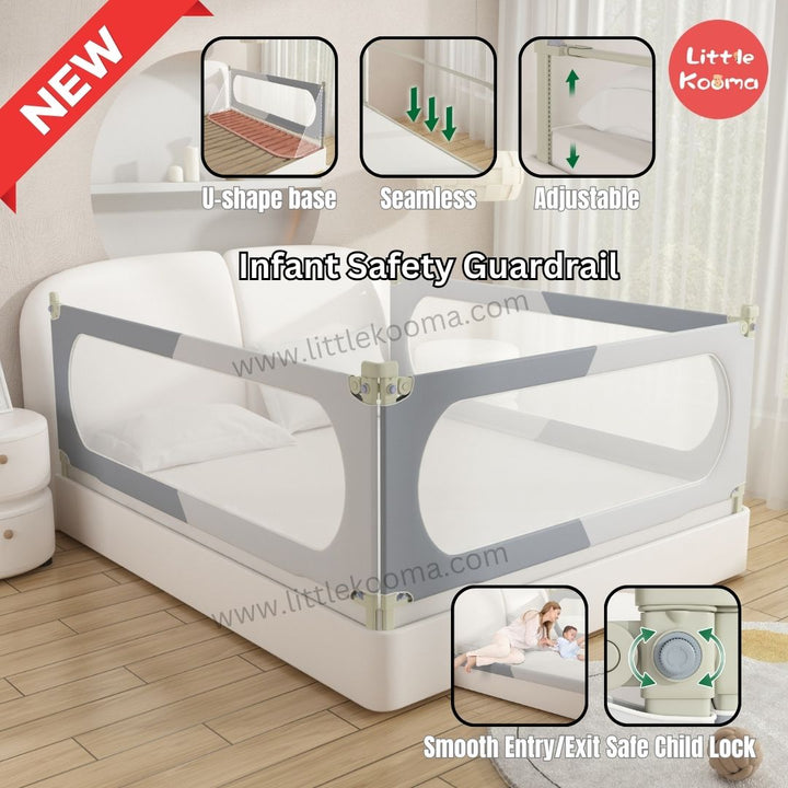 Baby Toddler Bed Guard Rails Barrier Protector Bedroom Playpen Bed Fence Single Side Lift