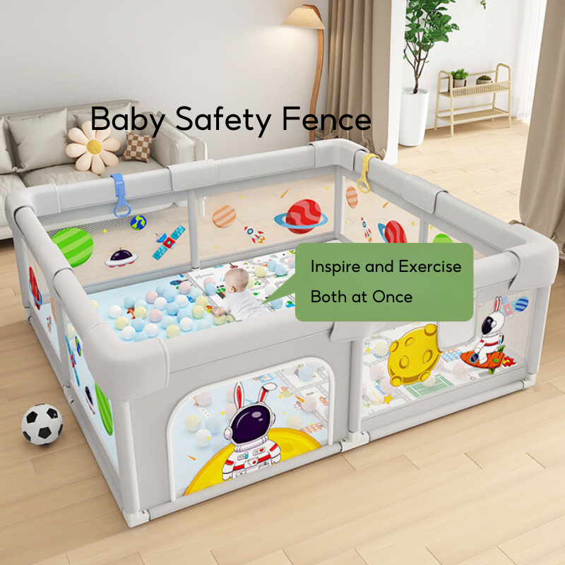 Portable Foldable Baby Toddler Pop Up Mesh Playpen Play Yard w Ocean Balls - Little Kooma