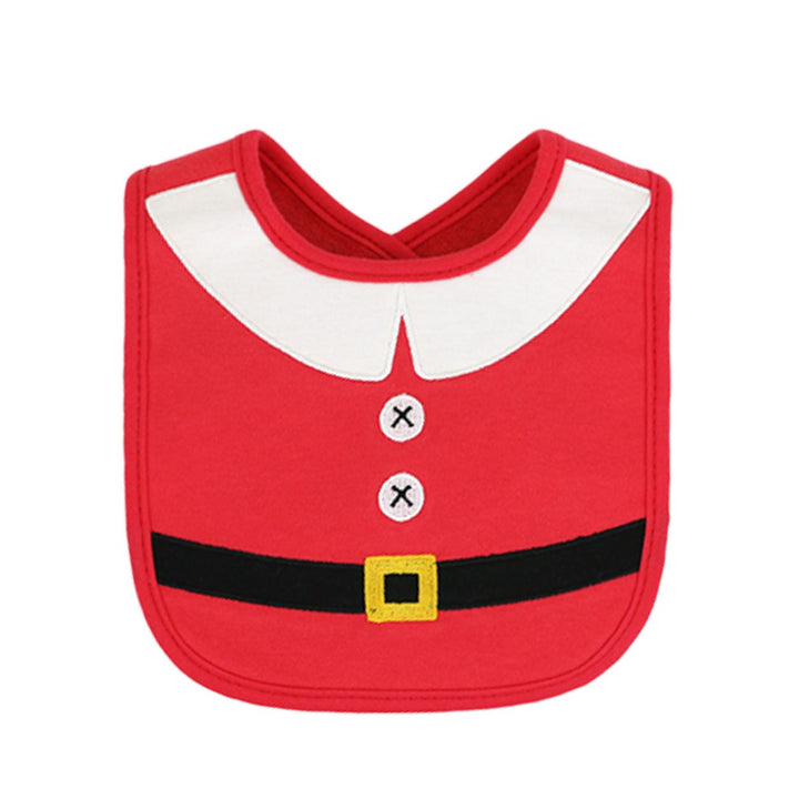 Christmas Baby Red Waterproof Santa Bib