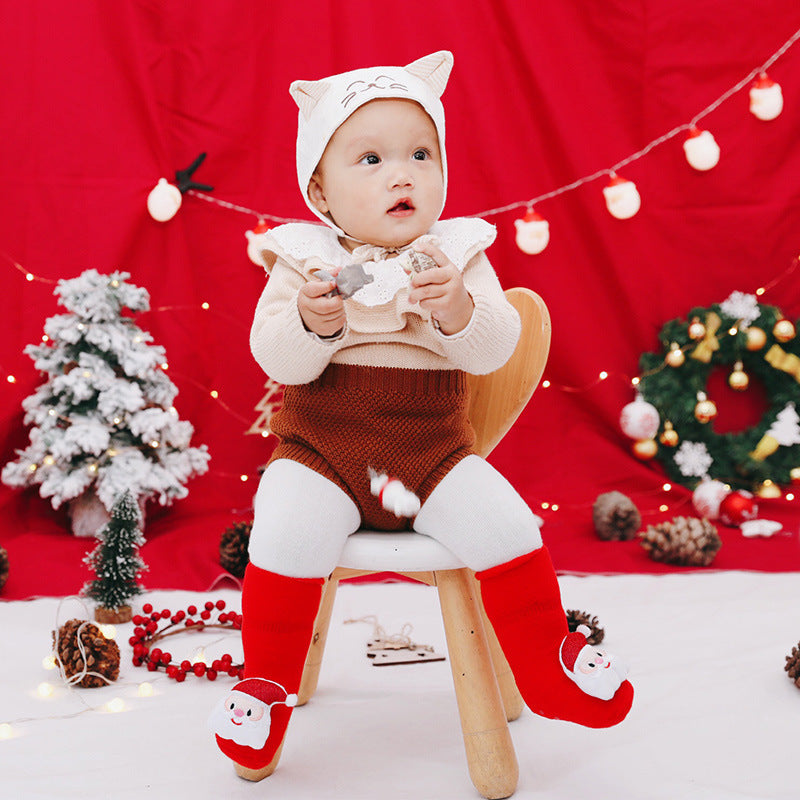 Christmas Baby Red Santa Anti-slip Socks