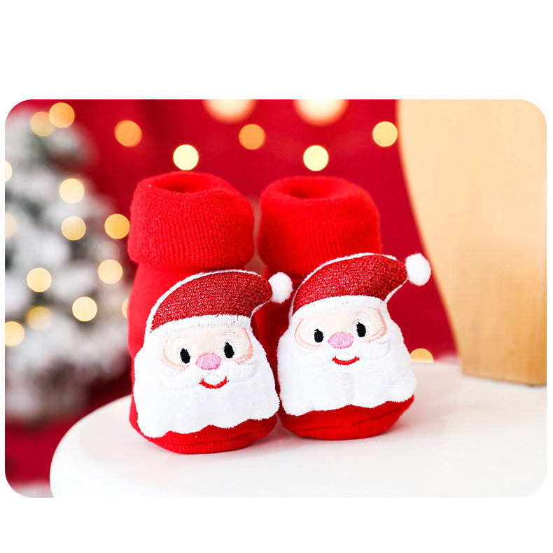 Christmas Baby Red Santa Anti-slip Socks