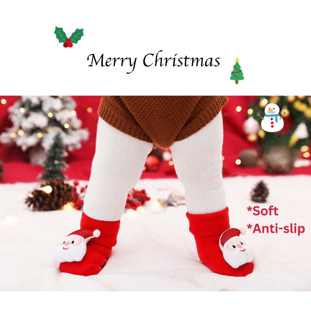 Christmas Baby Red Santa Anti-slip Socks