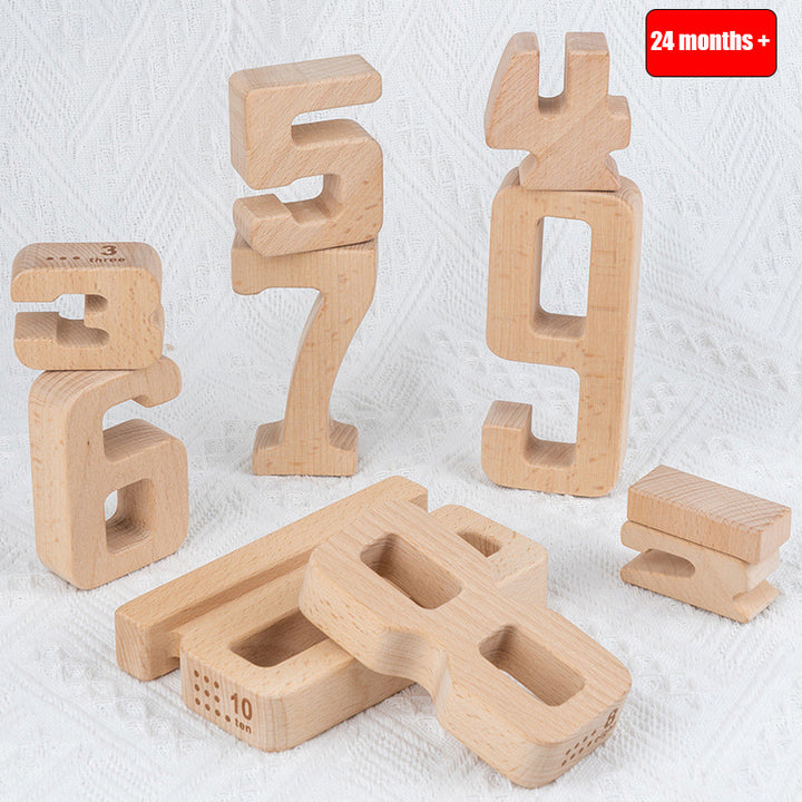 Wooden Number Blocks Toys Clearance Sales 2 Years + - Little Kooma