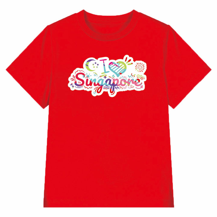 National Day NDP 2024 Red Top - Baby Kids Red T-shirt Singapore I Love Singapore National Day Top Outfit