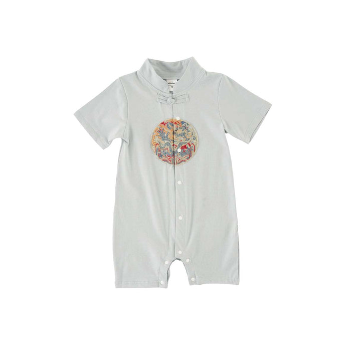 Vitality n Wisdom Blue Baby Boy Cheongsam Romper 0843