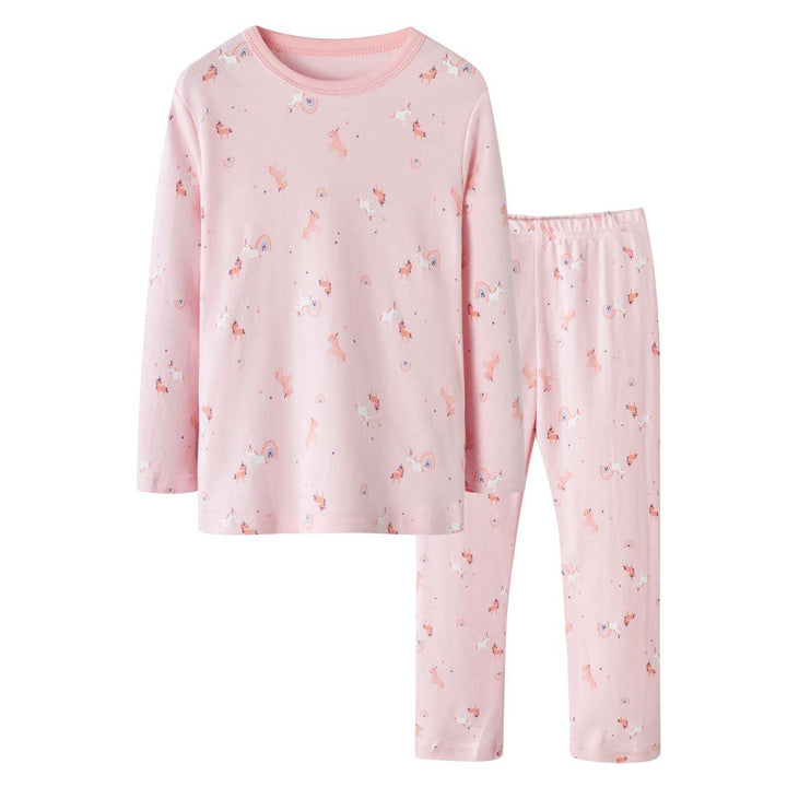 Baby Kids Pajamas Pink Unicorn Top n Pants Set