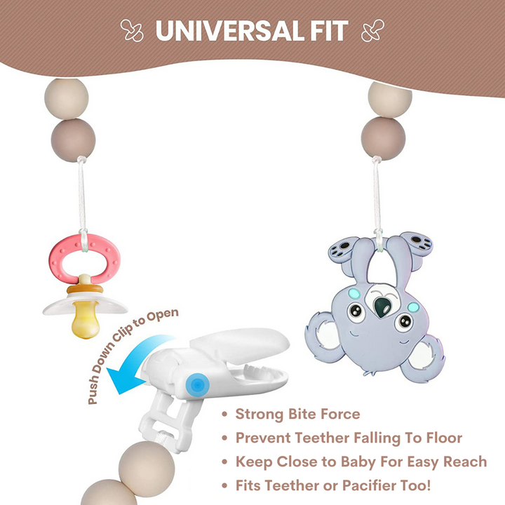 Cutie White Bunny Baby Silicone Teether Set - Little Kooma