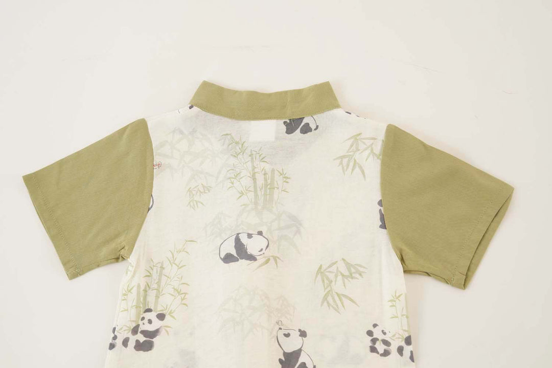 Panda Eat Bamboos Baby Boy Cheongsam Romper 0841