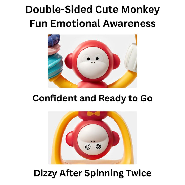 Babycare Baby Monkey Rattle Baby Toy Early Educational Toy With Suction Cup For Baby Dinning Table & Chair