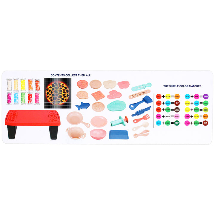 Kids Magic Dough Play Modeling Dough Set BBQ Grill - Little Kooma