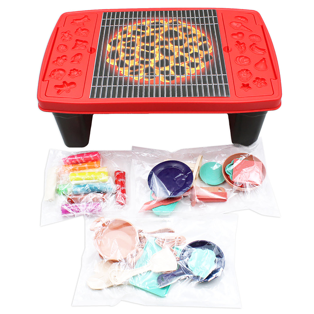 Kids Magic Dough Play Modeling Dough Set BBQ Grill - Little Kooma