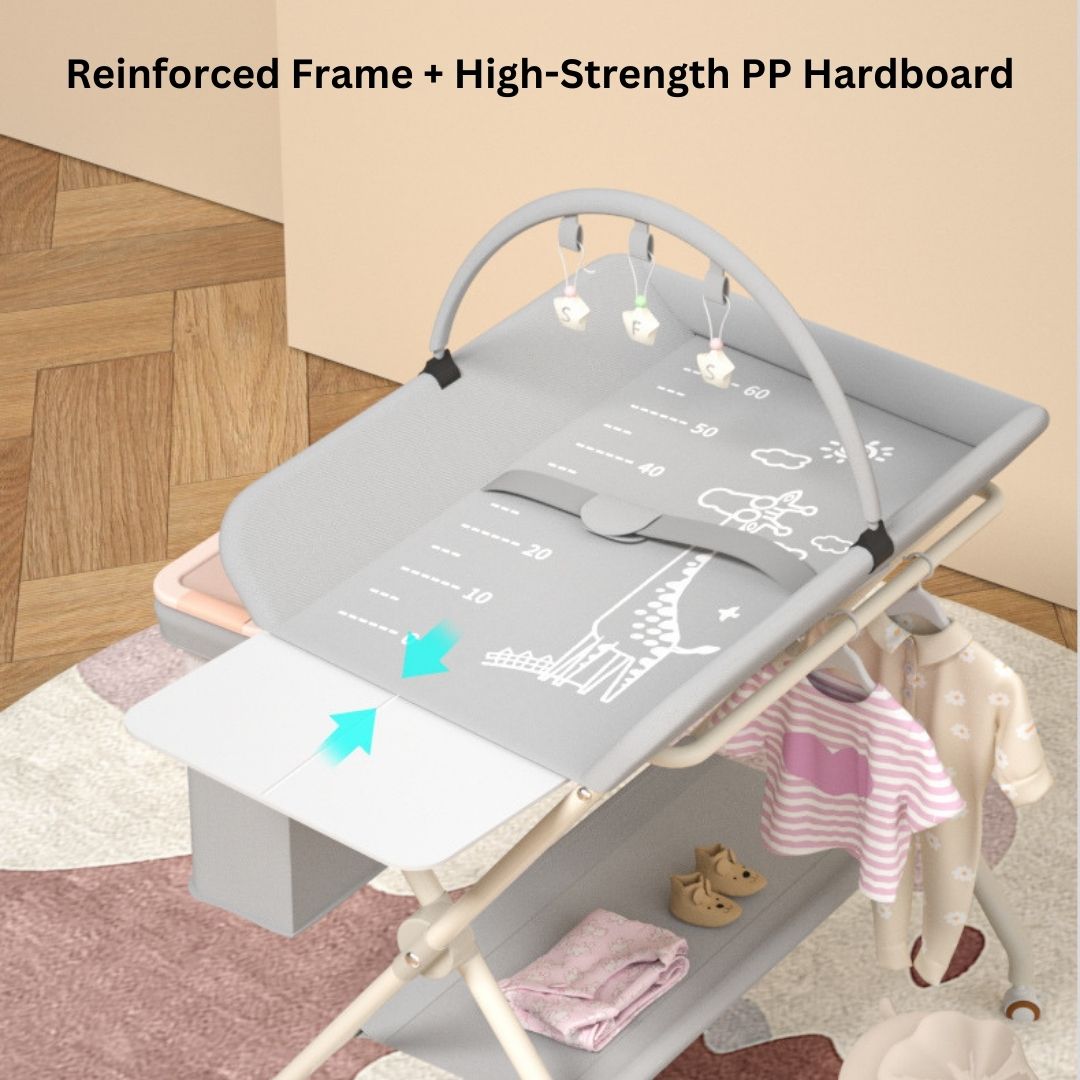 Mobile Foldable Multi-functional Baby Diaper Changing Station Table Adjustable Height