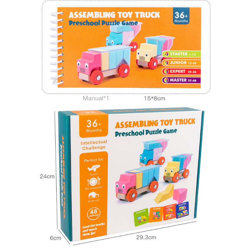 Assembling Toy Truck Preschool Puzzle Game 3 Years +