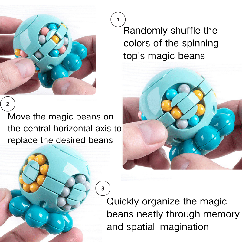 Octopus Fidget Fun Educational Spinner & Rubik's Cube Toy Puzzle Game for Kid 3 Years +