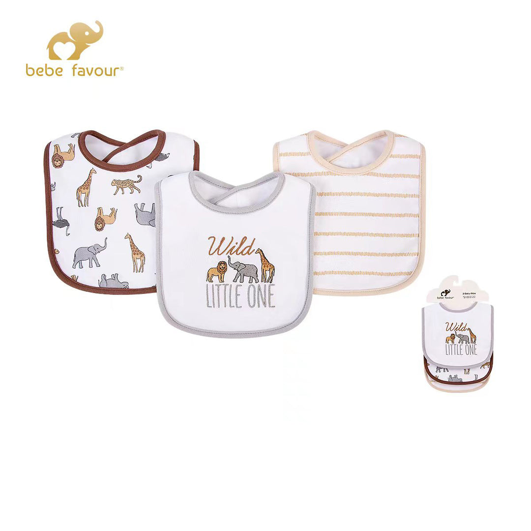 Baby 3 Pcs Interlock Bibs Set BP41434 - Little Kooma