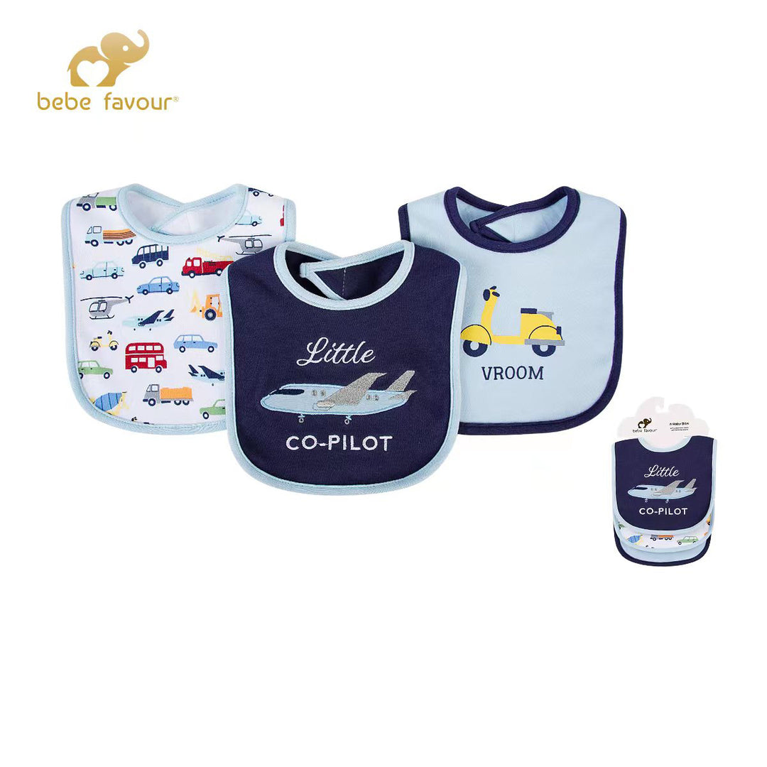 Baby 3 Pcs Interlock Bibs Set BP41435 - Little Kooma