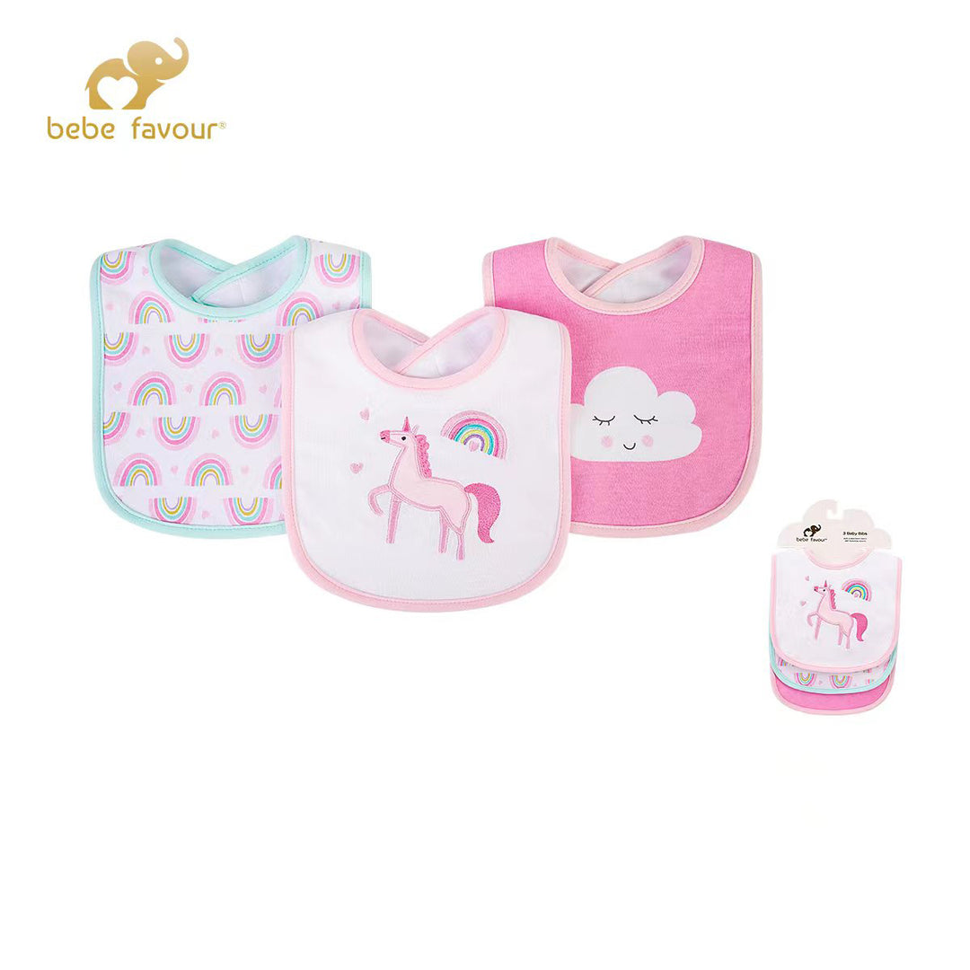 Baby 3 Pcs Interlock Bibs Set BP41437 - Little Kooma