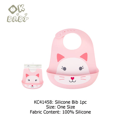 Baby Silicone Bib Cat KC41458 - Little Kooma