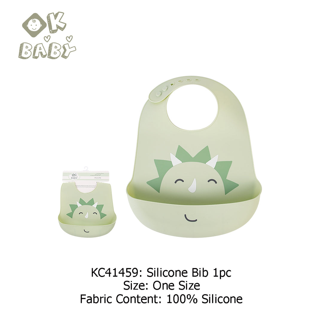 Baby Silicone Bib Dinosaur KC41459 - Little Kooma