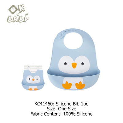 Baby Silicone Bib Penguin KC41460 - Little Kooma
