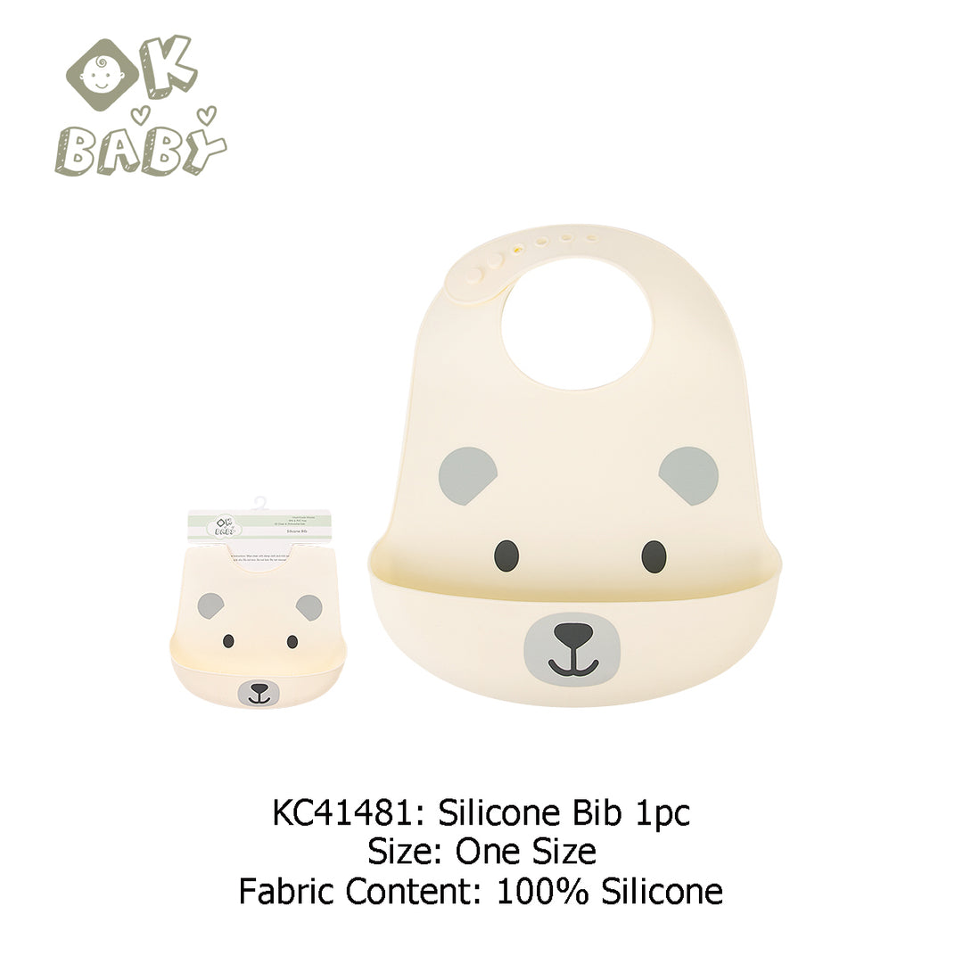 Baby Silicone Bib Polar Bear KC41481 - Little Kooma