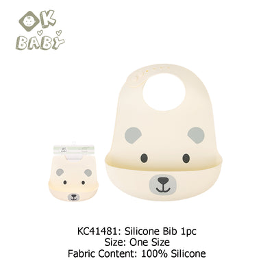 Baby Silicone Bib Polar Bear KC41481 - Little Kooma