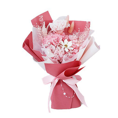 Roses Carnation Dried Flower Hand Bouquet For Mum Baby Shower Gift - Little Kooma