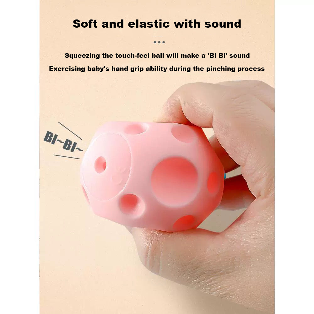 Huang Er Soft Tactile Perception Training  Ball 6pcs Baby Hand Ball Baby Grasp Ball Toys - Little Kooma