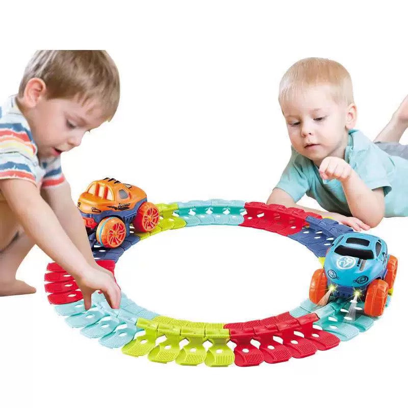 Puzzle Toy Multi-track Building Blocks Roller Coaster Kids Toys Racing Vehicle Rail Car - Little Kooma