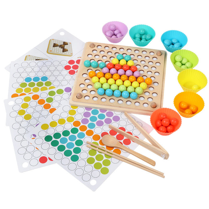 Pearl Fishing Memory Chess Logarithmic Plate with Beads Toys Clearance Sale 3 Years + - Little Kooma