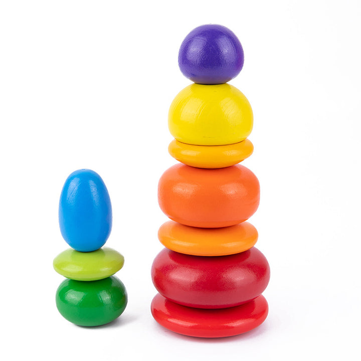 Wooden Stacking Pebble Stones Clearance Sale 2 Years +