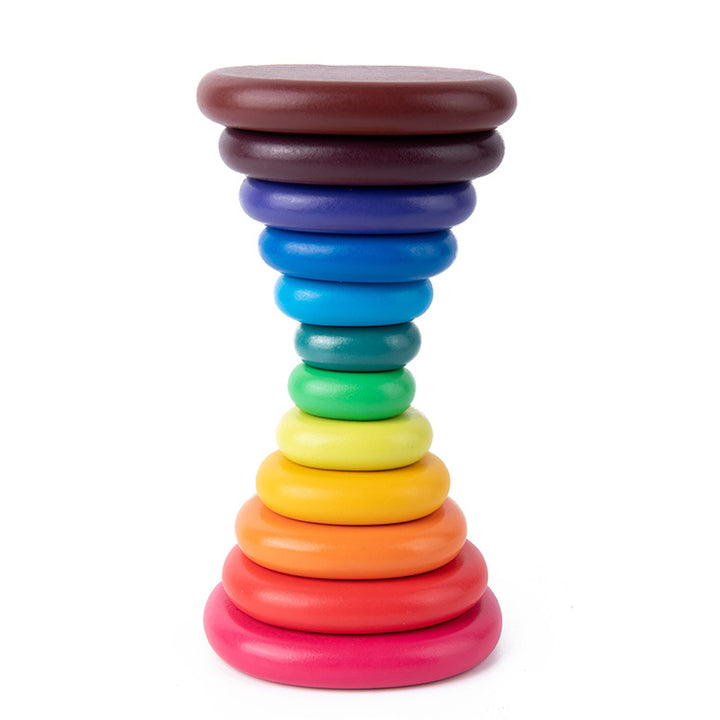 Wooden Stacking Pebble Stones Clearance Sale 2 Years +