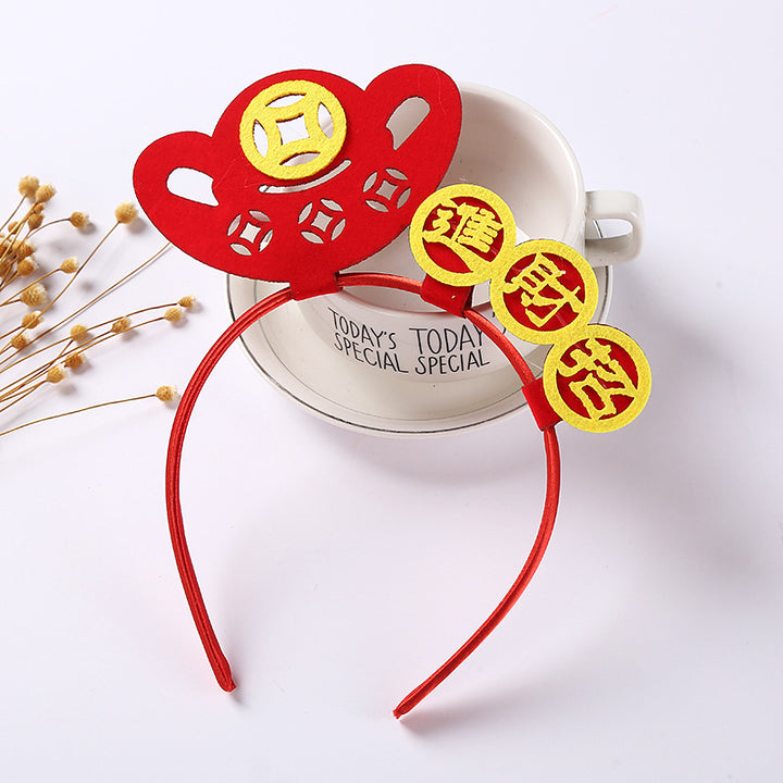 Chinese New Year CNY Red Kids Hair Accessories Headband