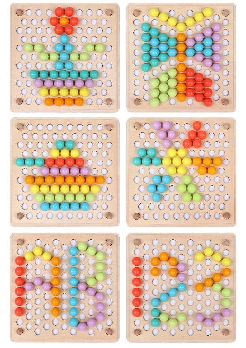 Pearl Fishing Memory Chess Logarithmic Plate with Beads Toys Clearance Sale 3 Years + - Little Kooma