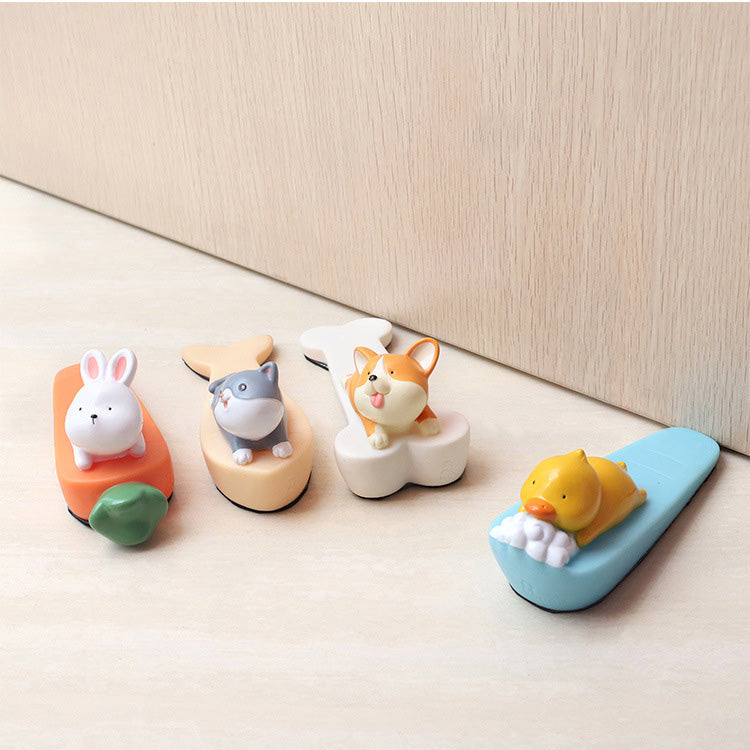 Baby Kids Childproof Non-slip Soft Rubber Epoxy Anti-pinch Door Stopper - Little Kooma