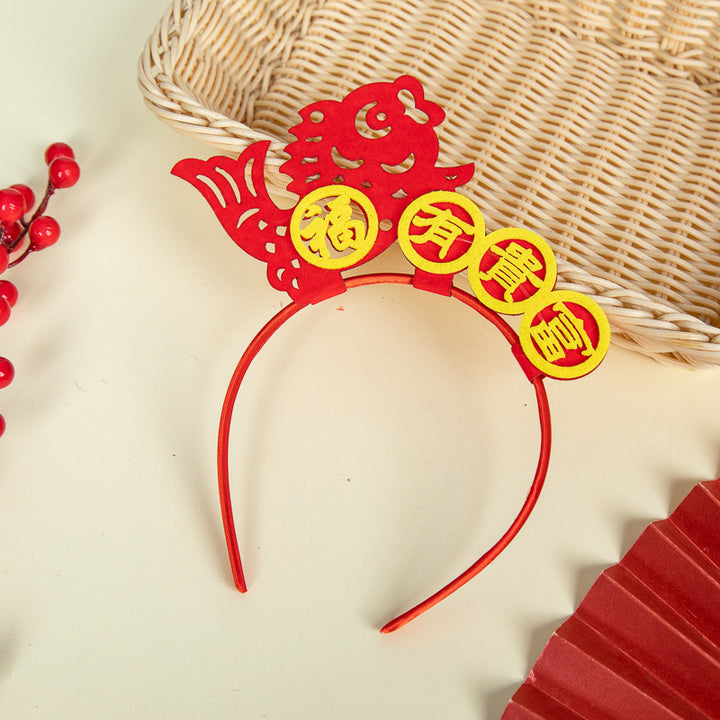 Chinese New Year CNY Red Kids Hair Accessories Headband