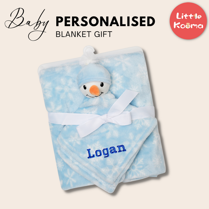 New Born Baby Boy Girl Christmas LED Light Layette Plush Blanket Snowman Suitcase Mummy Makeup Box Gift Hamper