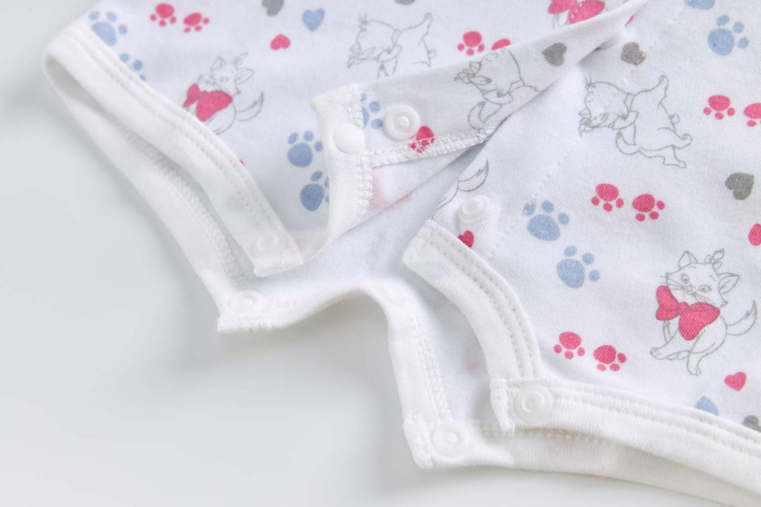 Baby Girl Pink Bowtie Cat Romper