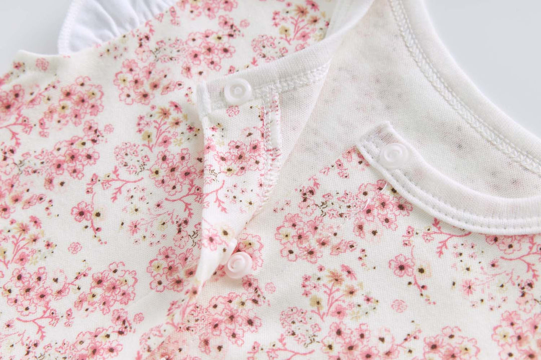 Baby Girl Pink Floral Romper