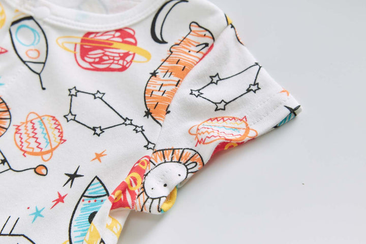 Baby Boy Space Rocket Lion Romper