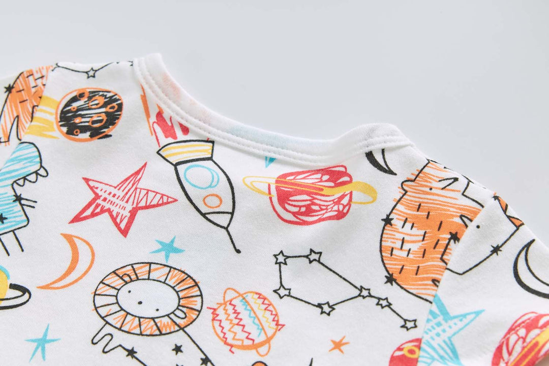 Baby Boy Space Rocket Lion Romper