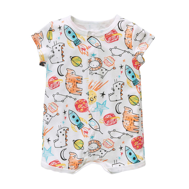 Baby Boy Space Rocket Lion Romper